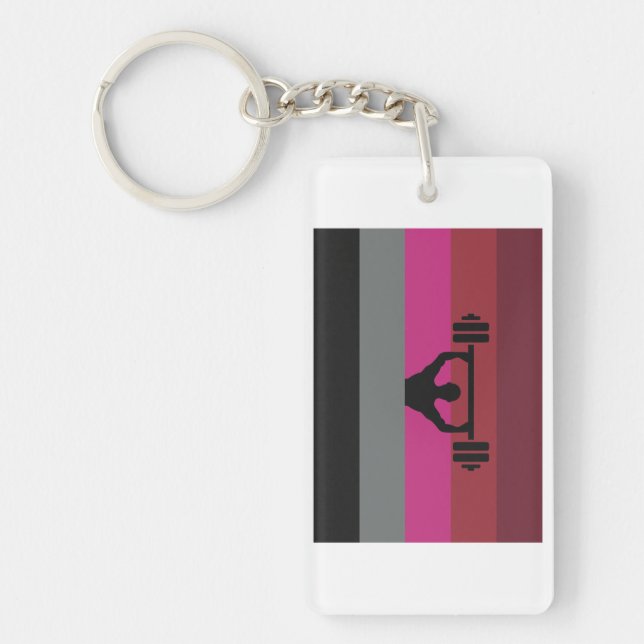 MUSCLE PRIDE FLAG KEYCHAIN (Front)