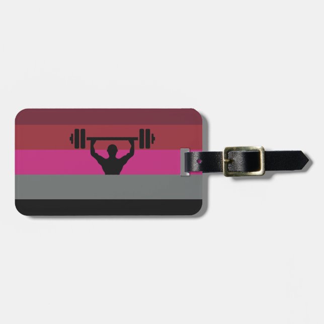 MUSCLE PRIDE FLAG LUGGAGE TAG (Front Horizontal)