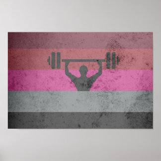 MUSCLE PRIDE FLAG POSTER