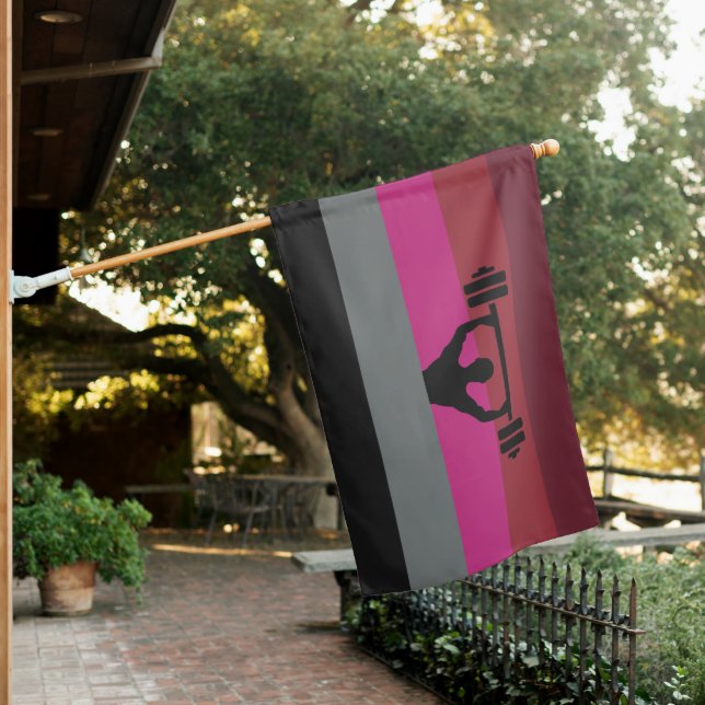 Muscle Pride House Flag (In SItu)