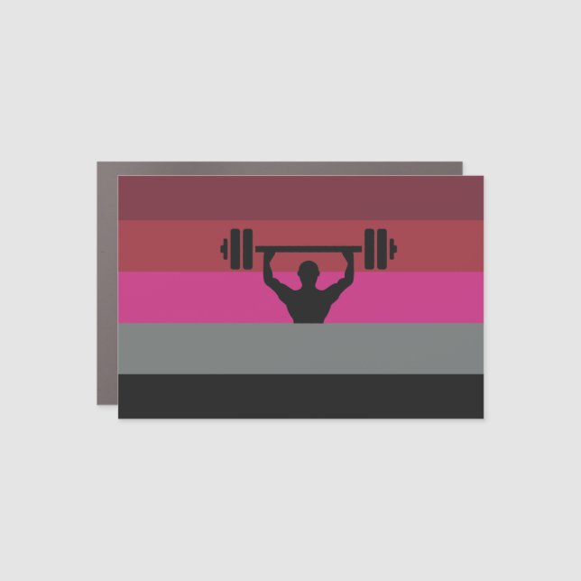 Muscle Pride House Flag Car Magnet (Front)