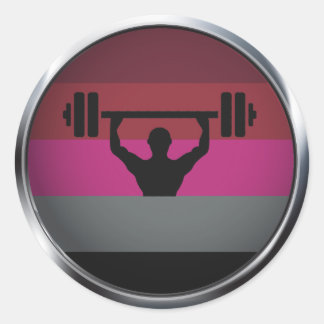 MUSCLE PRIDE MEDALLION CLASSIC ROUND STICKER