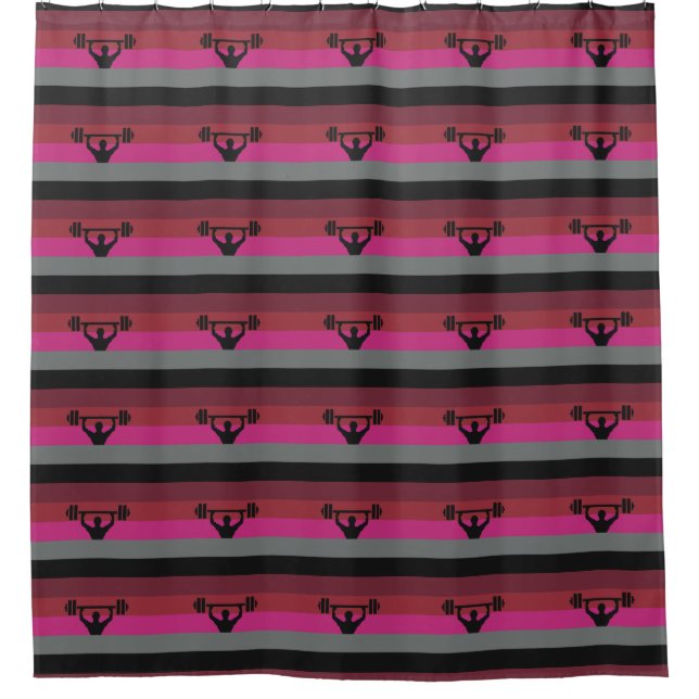 Muscle Pride Shower Curtain (Front)