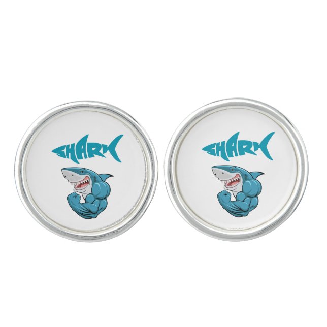 muscle shark cufflinks (Front)