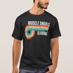 Muscle Shoals City Alabama State Vintage Retro Sou T-Shirt