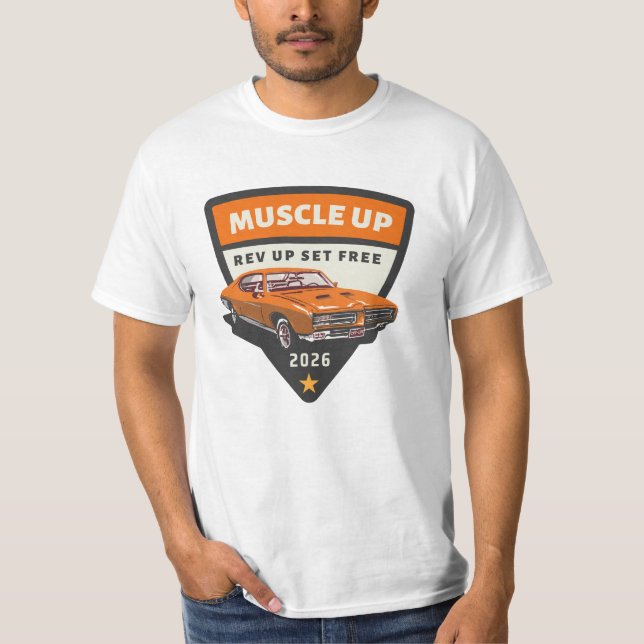 Muscle up car logo t-shirt (Front)