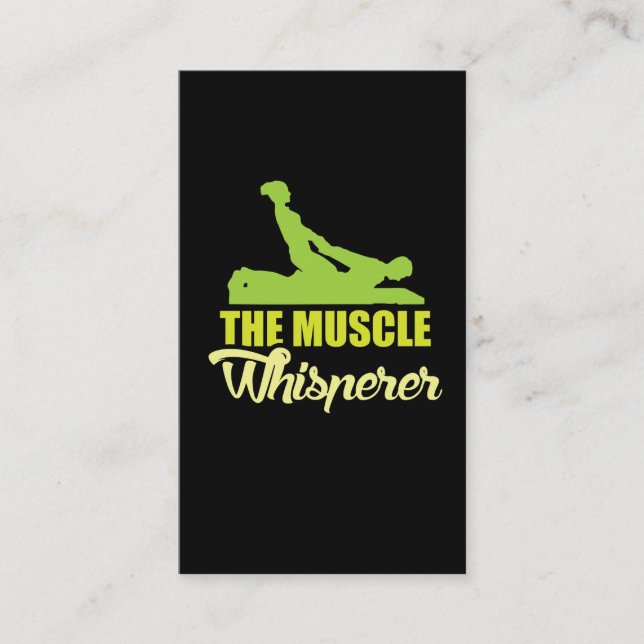 Muscle Whisperer - Massage Physical Therapist Gift Business Card (Front)