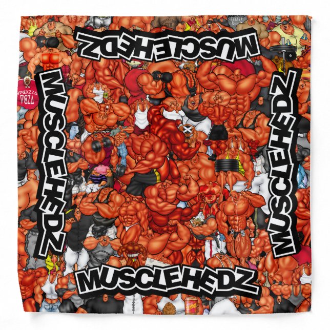 MUSCLEHEDZ COLLAGE BANDANA (Front)