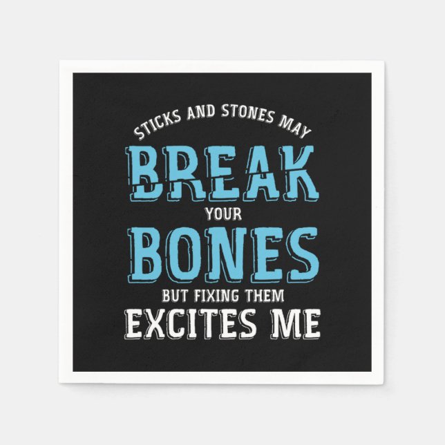 Muscles Bone Surgeon Orthopedic Gift Stick And Sto Napkins (Front)