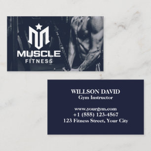 Muscles Fitness Logo Business Card