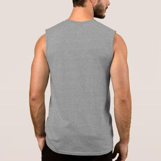 Muscles Funny Geek Sleeveless Shirt (Back)