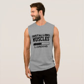 Muscles Funny Geek Sleeveless Shirt (Front Full)