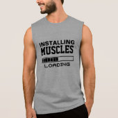 Muscles Funny Geek Sleeveless Shirt (Front)