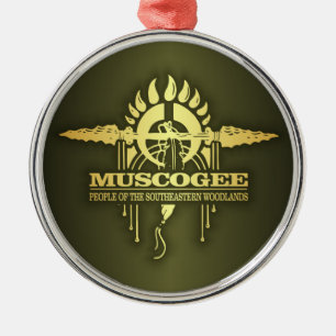 Muscogee 2o metal ornament