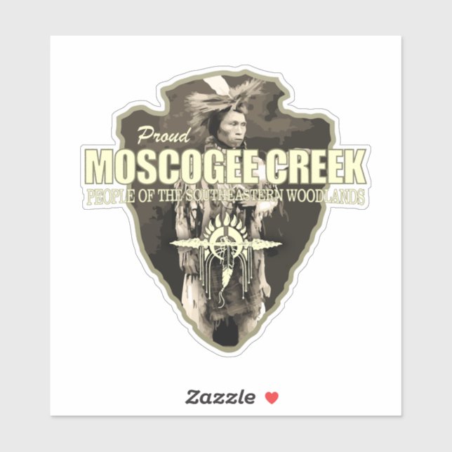 Muscogee Creek (arrowhead) Sticker (Sheet)