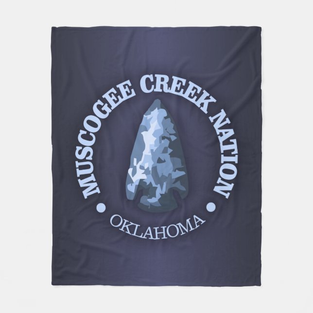 Muscogee Creek Nation (arrowhead) Fleece Blanket (Front)