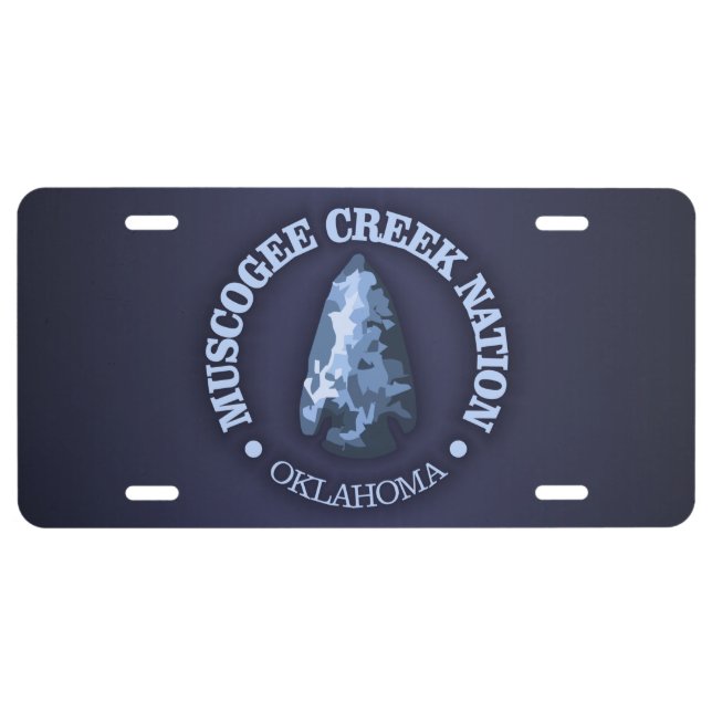 Muscogee Creek Nation (arrowhead) License Plate (Front)