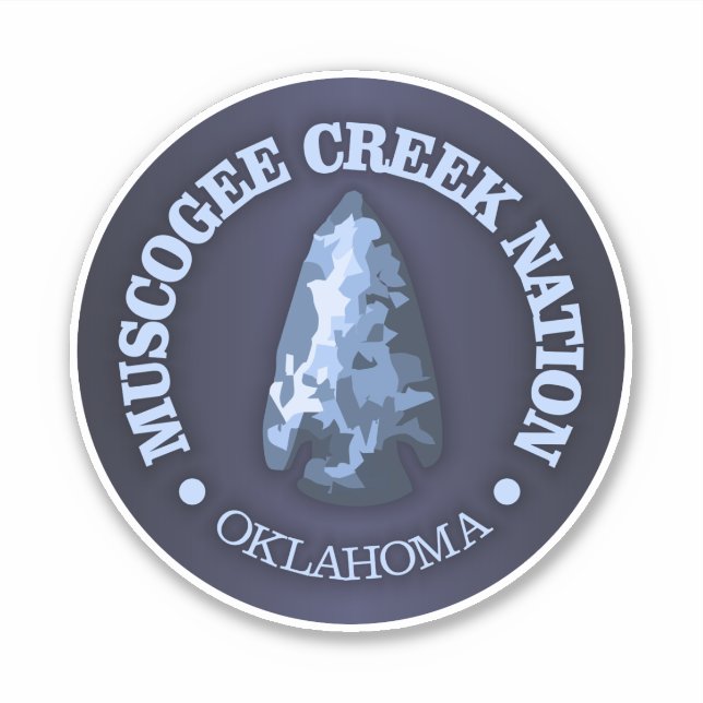 Muscogee Creek Nation (arrowhead) Sticker (Front)