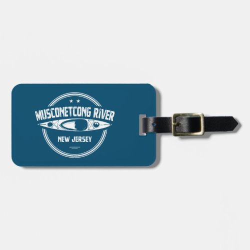 Musconetcong River New Jersey Kayaking Luggage Tag