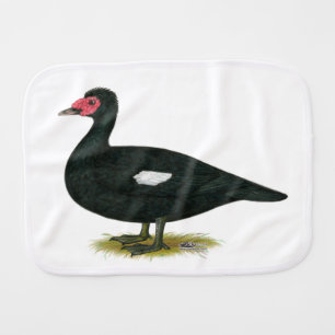 Muscovy Black Drake Burp Cloth