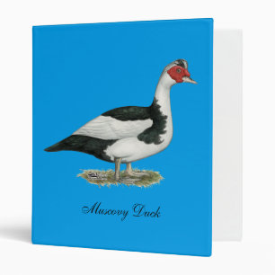 Muscovy Black Pied Drake Binder