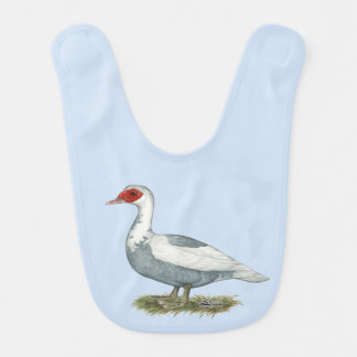 Muscovy Blue Pied Duck Baby Bib