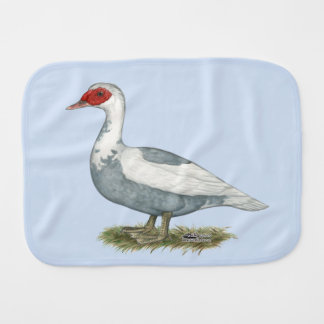 Muscovy Blue Pied Duck Baby Burp Cloth