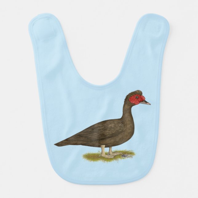Muscovy Drake Chocolate Bib (Front)