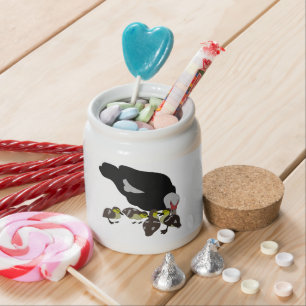 Muscovy Duck and Adorable Duckling Candy Jar