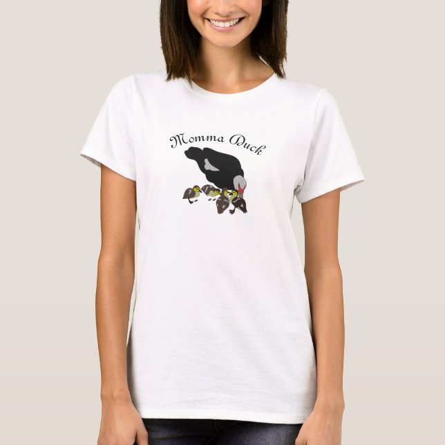 Muscovy Duck and Adorable Duckling T-Shirt (Front)