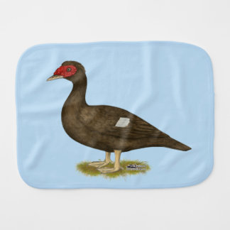 Muscovy Duck Chocolate Burp Cloth