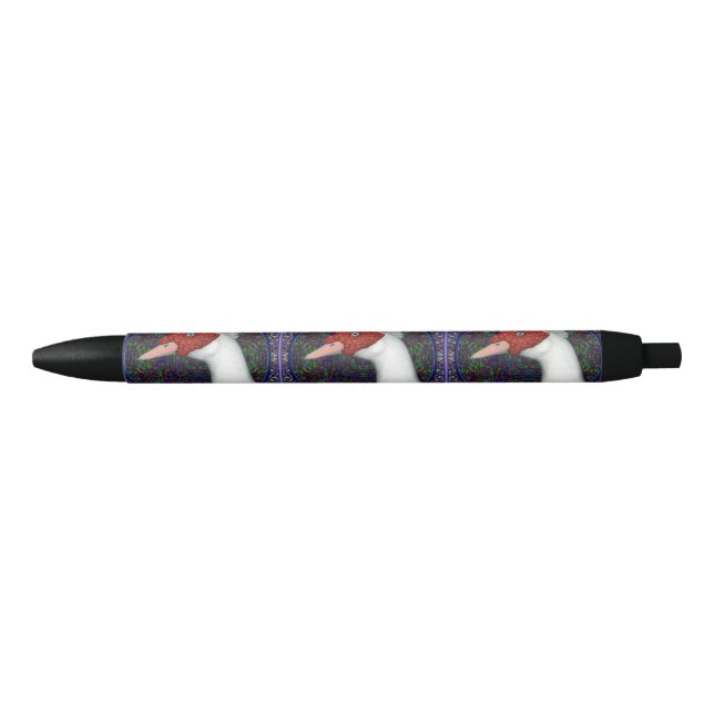 Muscovy Duck Head White Pen (Front)