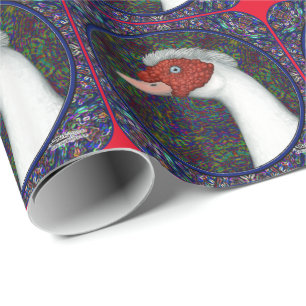 Muscovy Duck Head White Wrapping Paper