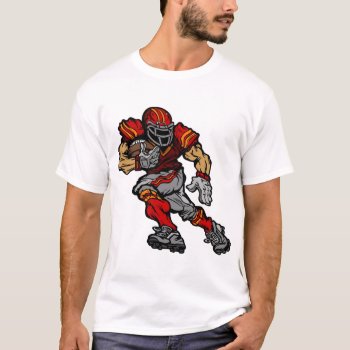 Muscular American Football Player T-shirt by Angel86 at Zazzle
