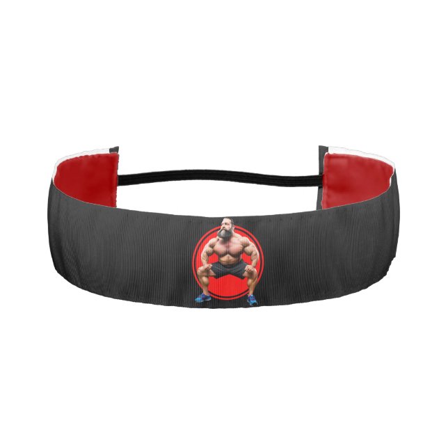 Muscular Bearded Athletic Headband (Front)