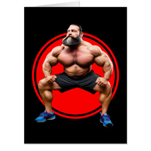Muscular Bearded Card