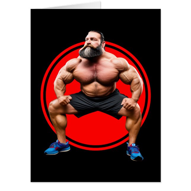 Muscular Bearded Card (Front)