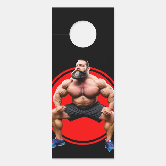 Muscular Bearded Door Hanger (Front)