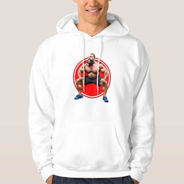Muscular Bearded Hoodie (Front)