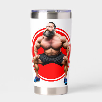 Muscular Bearded Insulated Tumbler