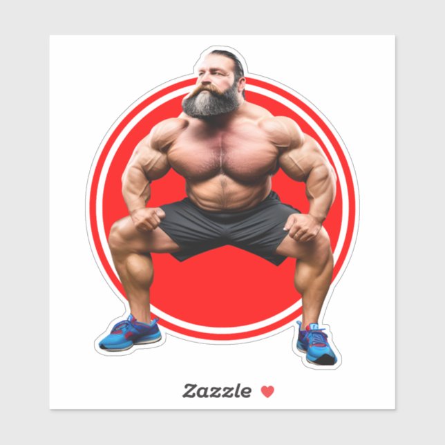 Muscular Bearded Sticker (Sheet)