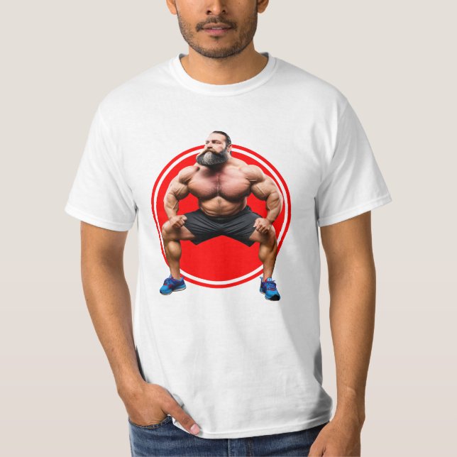 Muscular Bearded T-Shirt (Front)