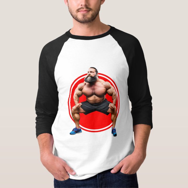 Muscular Bearded T-Shirt (Front)