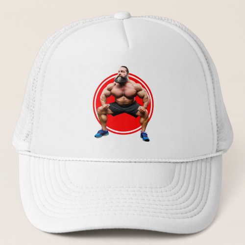 Muscular Bearded Trucker Hat