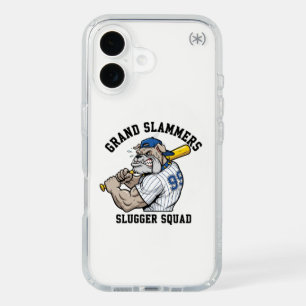 Muscular Bulldog Baseball Team Spirit iPhone 16 Case