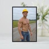Muscular Construction Worker Image No. 1 Card (Standing Front)