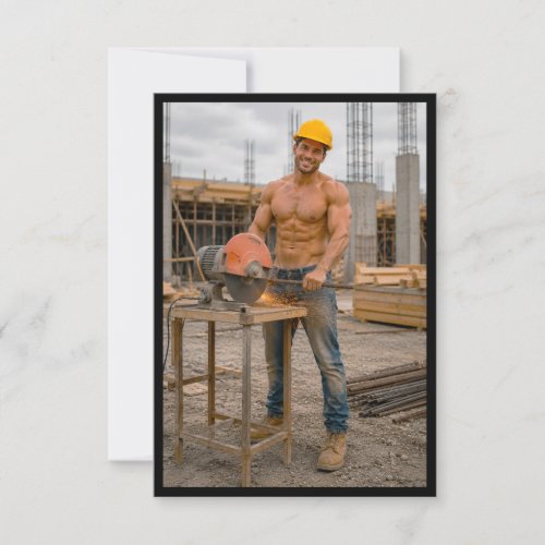 Muscular Construction Worker No. 5, Card Series