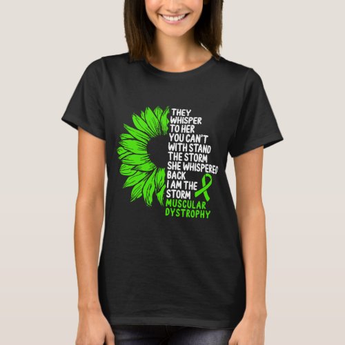 Muscular Dystrophy Awareness Green Ribbon Storm T_Shirt