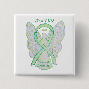 Muscular Dystrophy Awareness Lime Angel Ribbon Pin