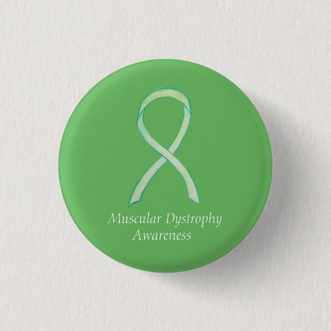 Muscular Dystrophy Awareness Lime Ribbon Pin (Front)